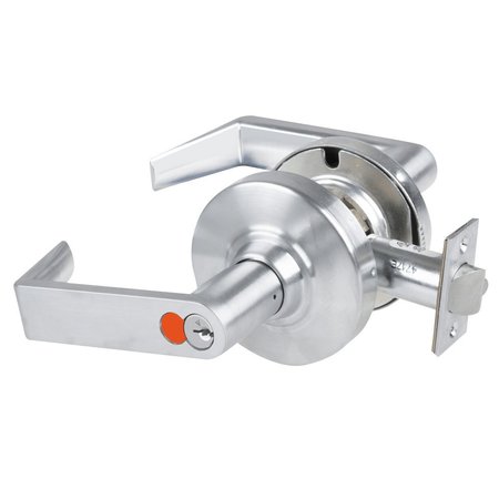 SCHLAGE Grade 1 Entrance/Office Lock, Rhodes Lever, SFIC Prep with Construction Core, Satin Chrome Finish ND50HD RHO 626